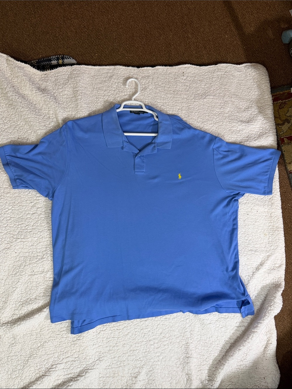 Ralph Lauren Polo Shirt in Bright Blue with Yellow Pony